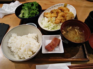 鶏天定食