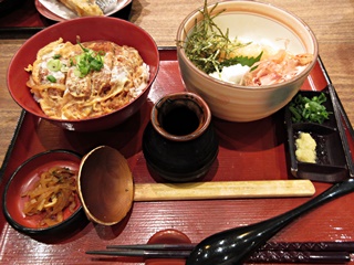 かつ丼と小うどん定食(冷し海老天おろし)