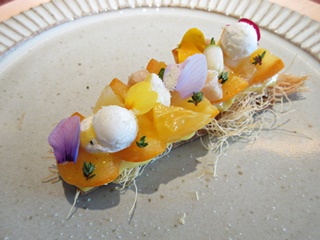 金柑(宮崎県産)とその皮のクリーム　バニラのパルフェ