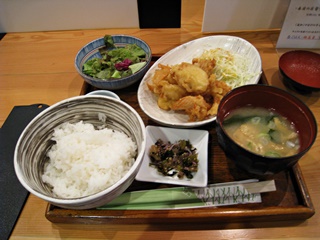 本日の日替りランチ(とり天)