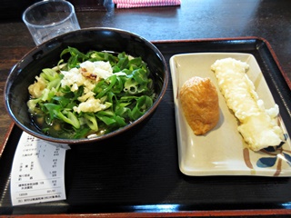 九条ネギうどん(並)他