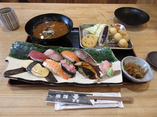 寿司串カツ定食