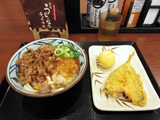 鬼おろし肉ぶっかけうどん(並)他