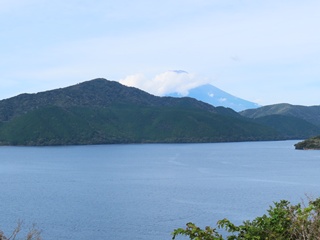 展望台からの芦ノ湖と富士