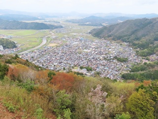 主郭から城下町を見る
